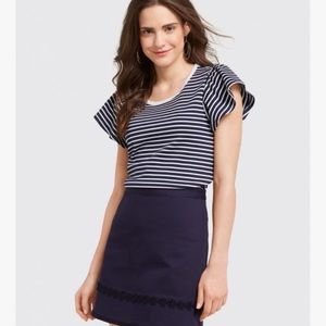 Draper James Striped Flutter Sleeve
Top HW7783